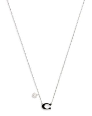 Signature C Heart Pendant Necklace, 16-18"