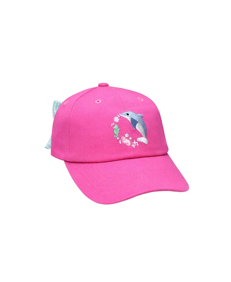 Bits & Bows Girls' Dolphin Daydream Bow Baseball Hat
