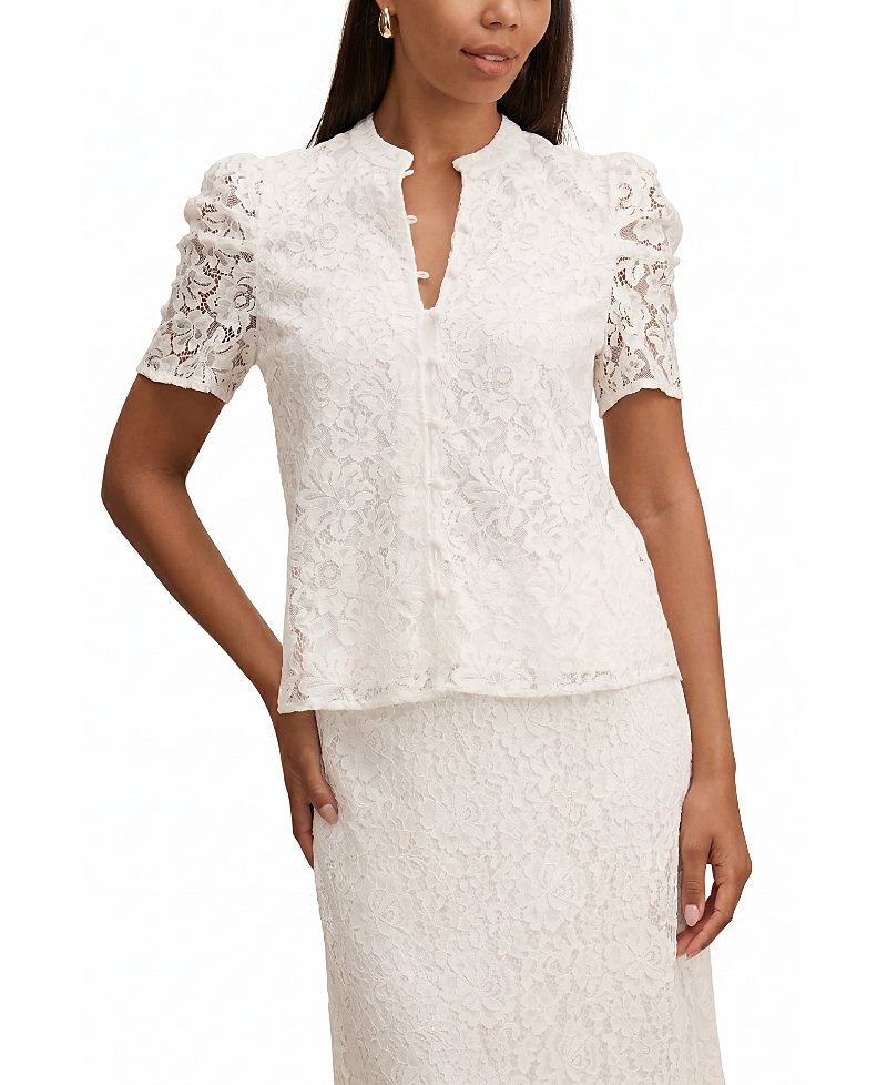 Ever New Women's Lina Short Sleeve Lace Blouse