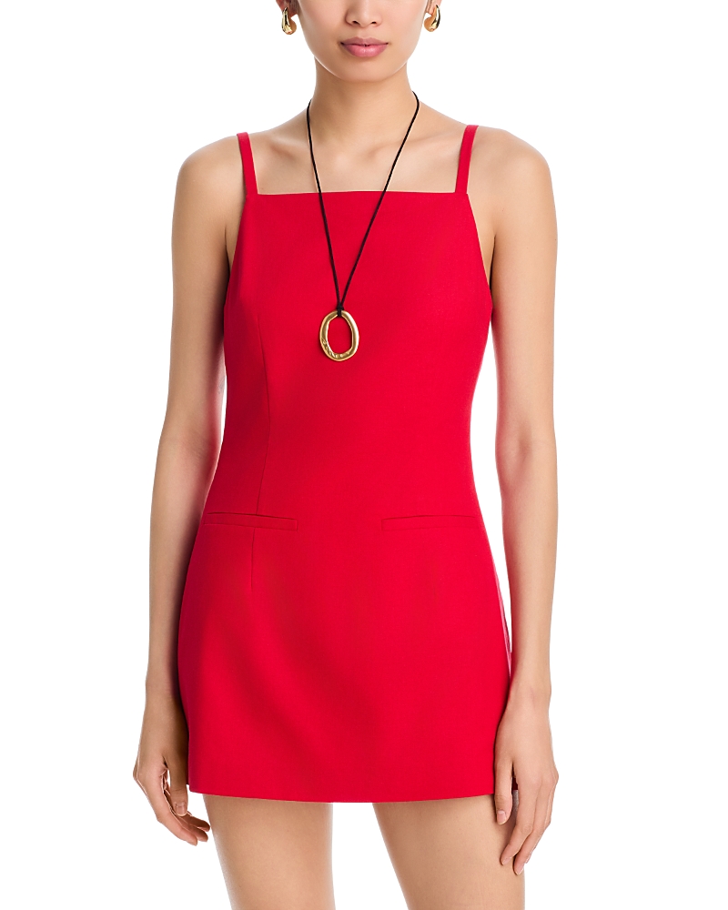 Aqua Britt Linen Blend Dress - Exclusive