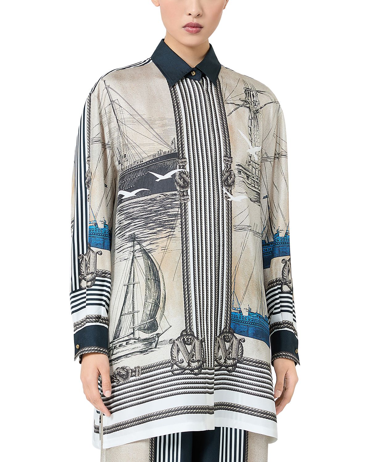 Max Mara Mxmteglia Printed Silk Shirt
