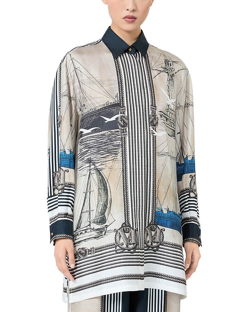 Max Mara Mxmteglia Printed Silk Shirt