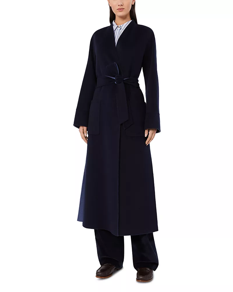 Max Mara Studio Mstnodo Wool Belted Coat