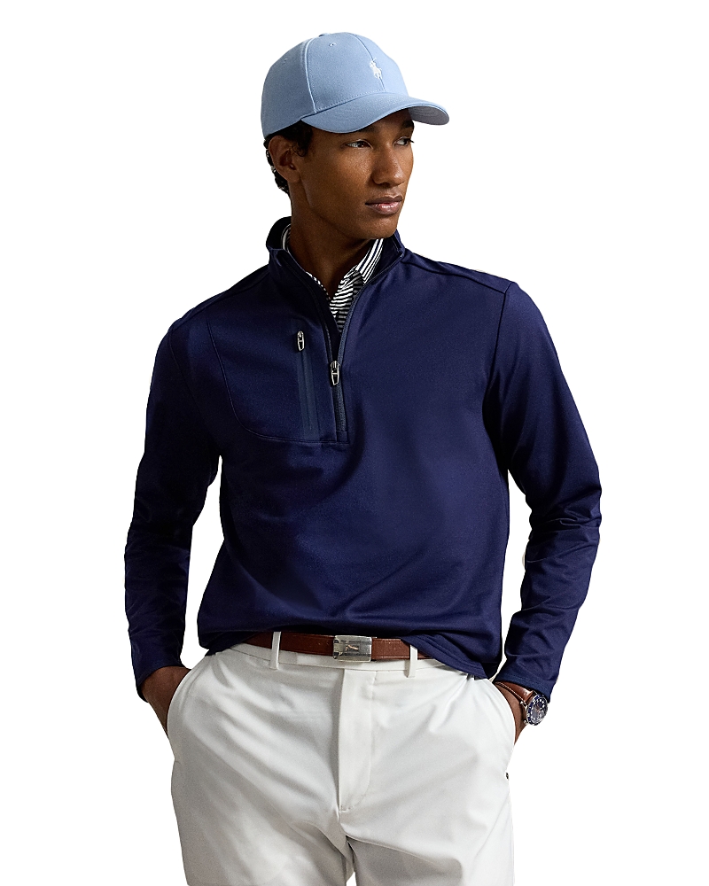 Rlx Ralph Lauren Stretch Jersey Quarter Zip Pullover Sweatshirt