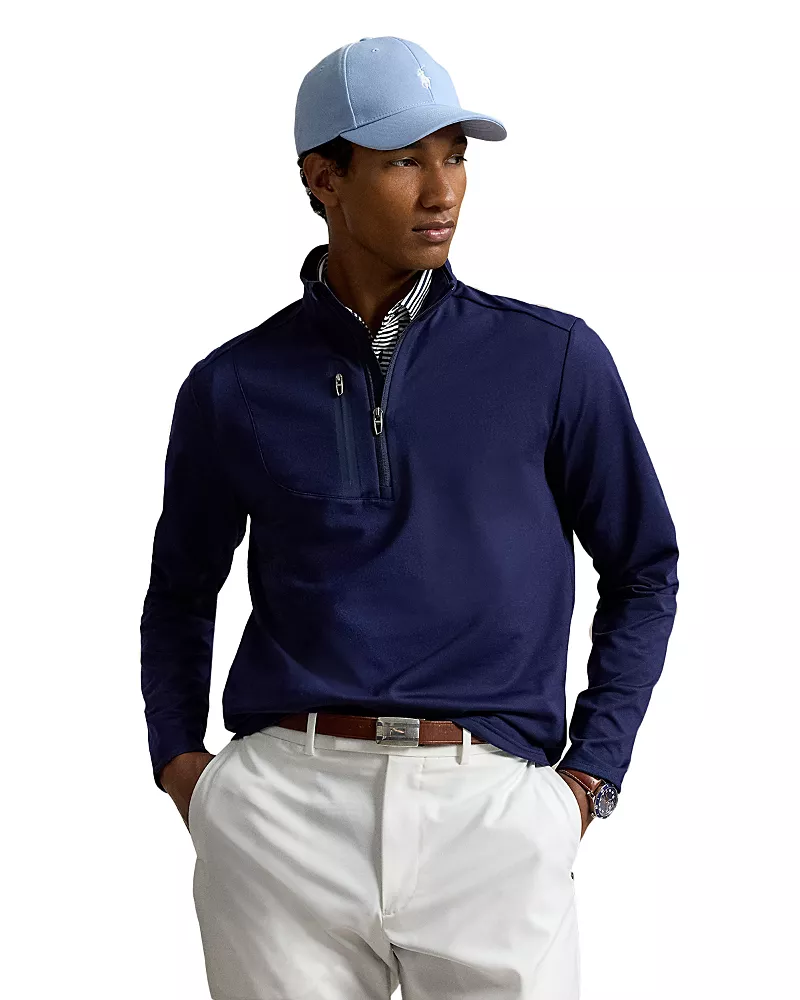 Rlx Ralph Lauren Stretch Jersey Quarter Zip Pullover Sweatshirt