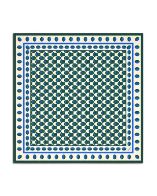 Geometric Print Silk Scarf