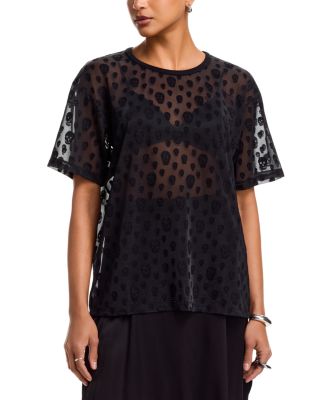 Skull Sheer Jersey Top