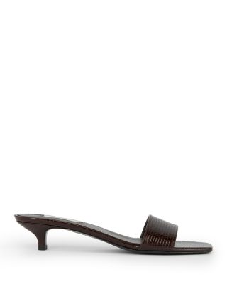Women's Slim Lizard Embossed Bandeau Mules
