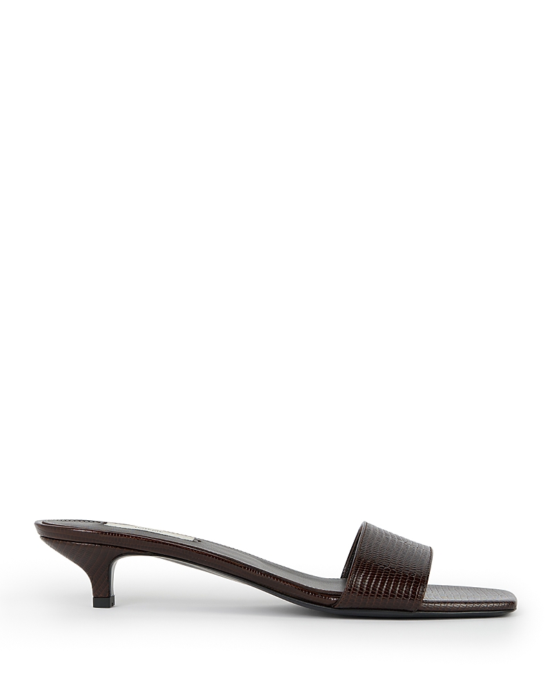 Toteme Women's Slim Lizard Embossed Bandeau Mules