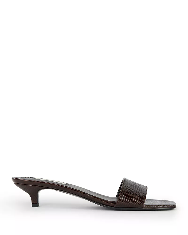 Toteme Women's Slim Lizard Embossed Bandeau Mules
