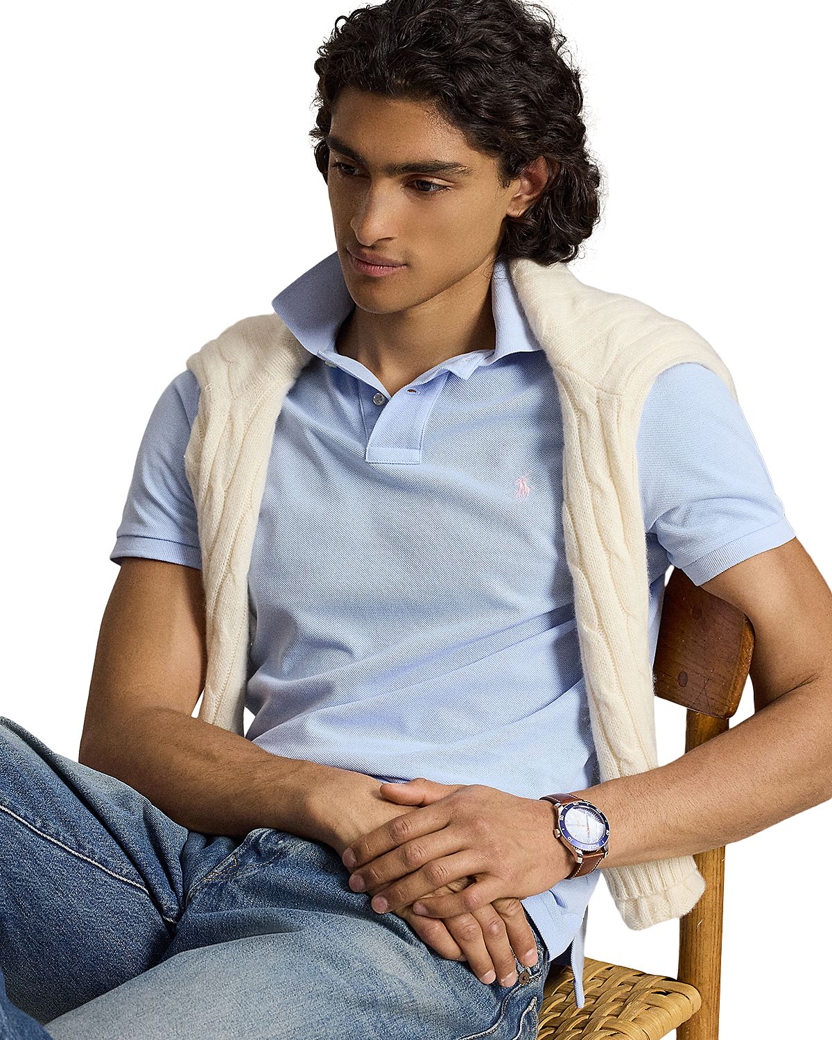 Polo Ralph Lauren Custom Slim Fit Mesh Polo Shirt