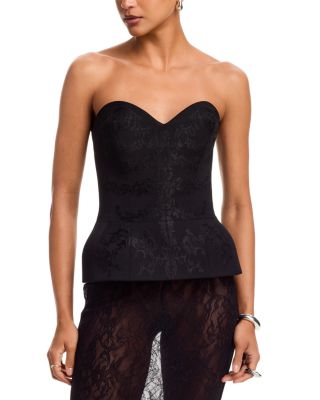 Lace Ribcage Embroidery Corset Top