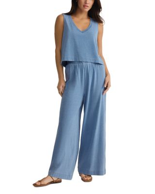 Sloane V Neck Denim Tank Top & Scout Jersey Denim Pants
