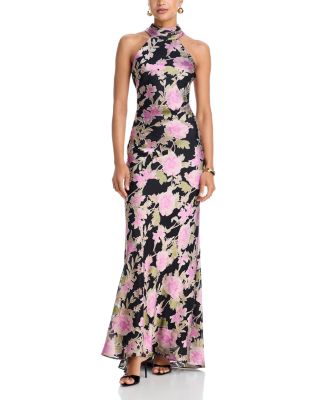 Floral Burnout Chiffon Dress - Exclusive