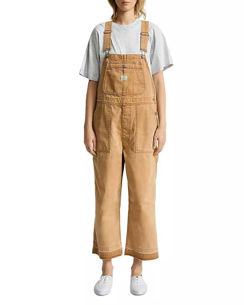 Denimist Relaxed Overalls in Worn Khaki