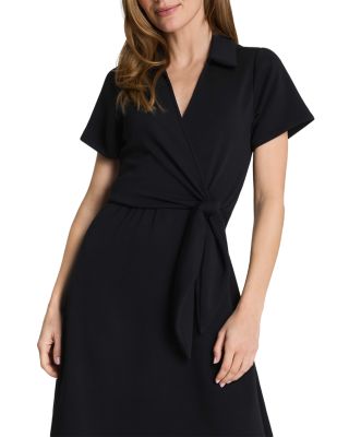 AirEssentials&reg; Collared Tie Waist Midi Dress - thumbnail 3