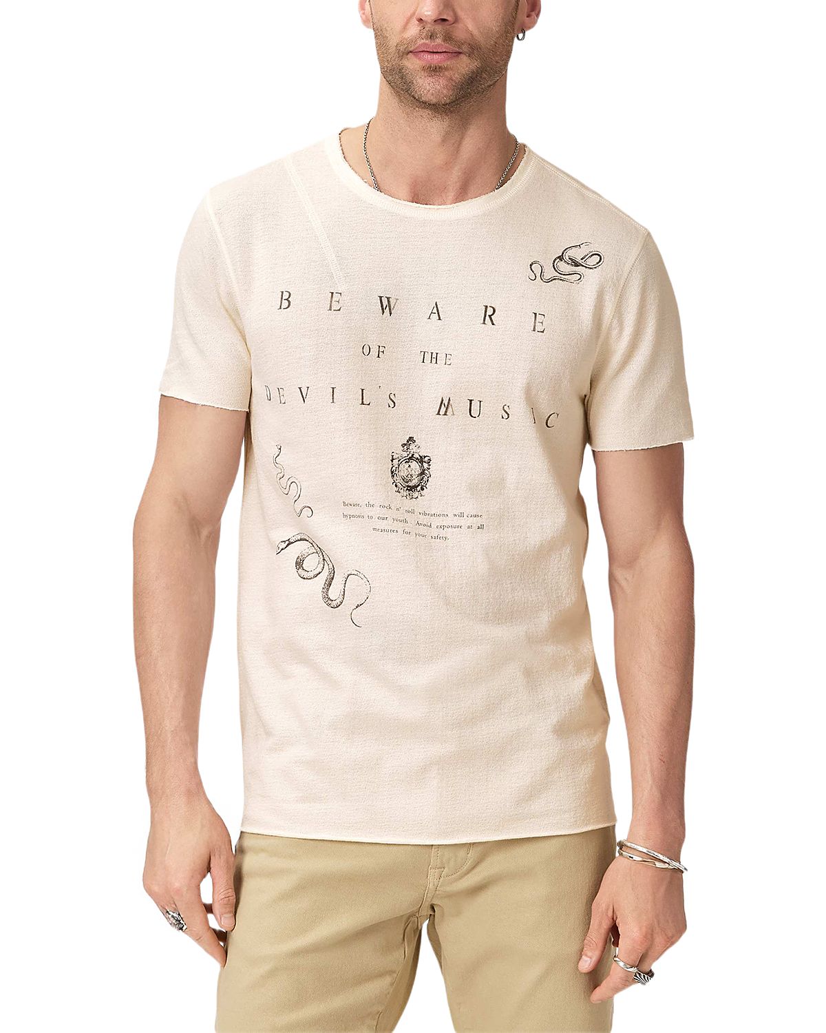 John Varvatos Raw Edge Shoulder Detail Tee