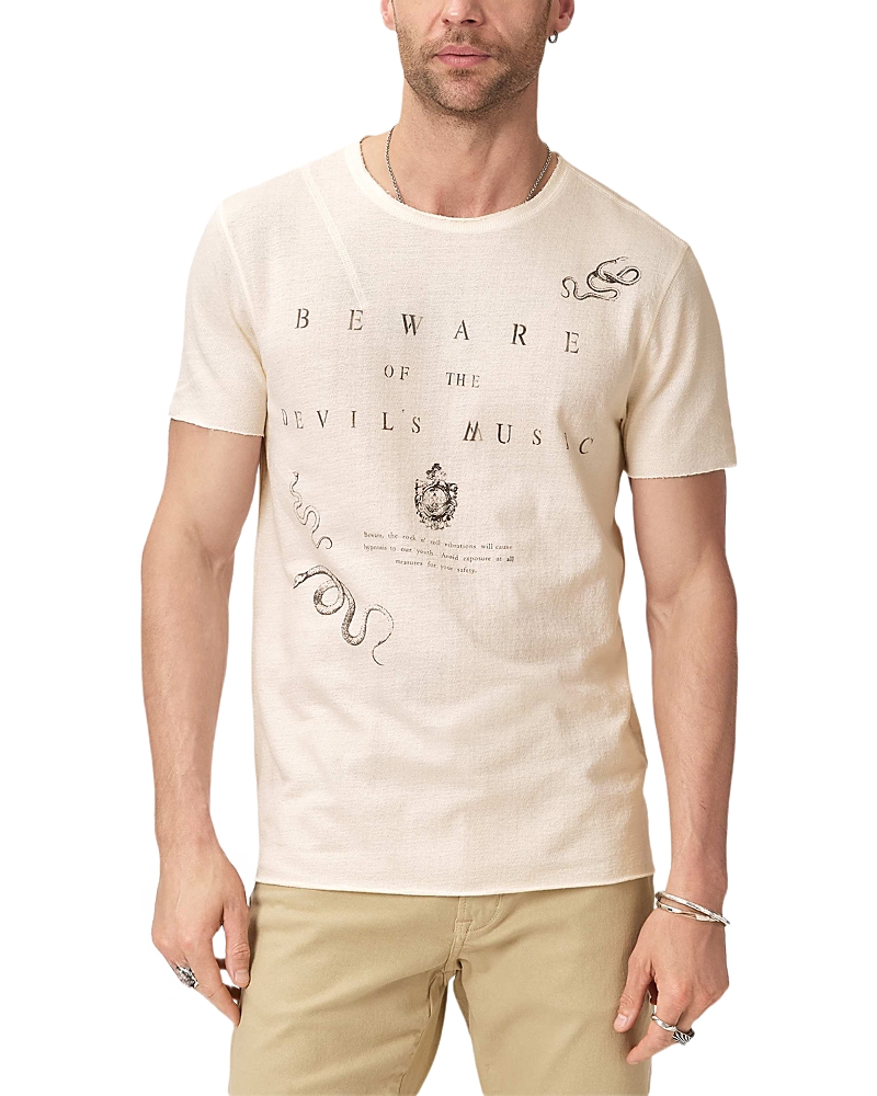 John Varvatos Raw Edge Shoulder Detail Tee