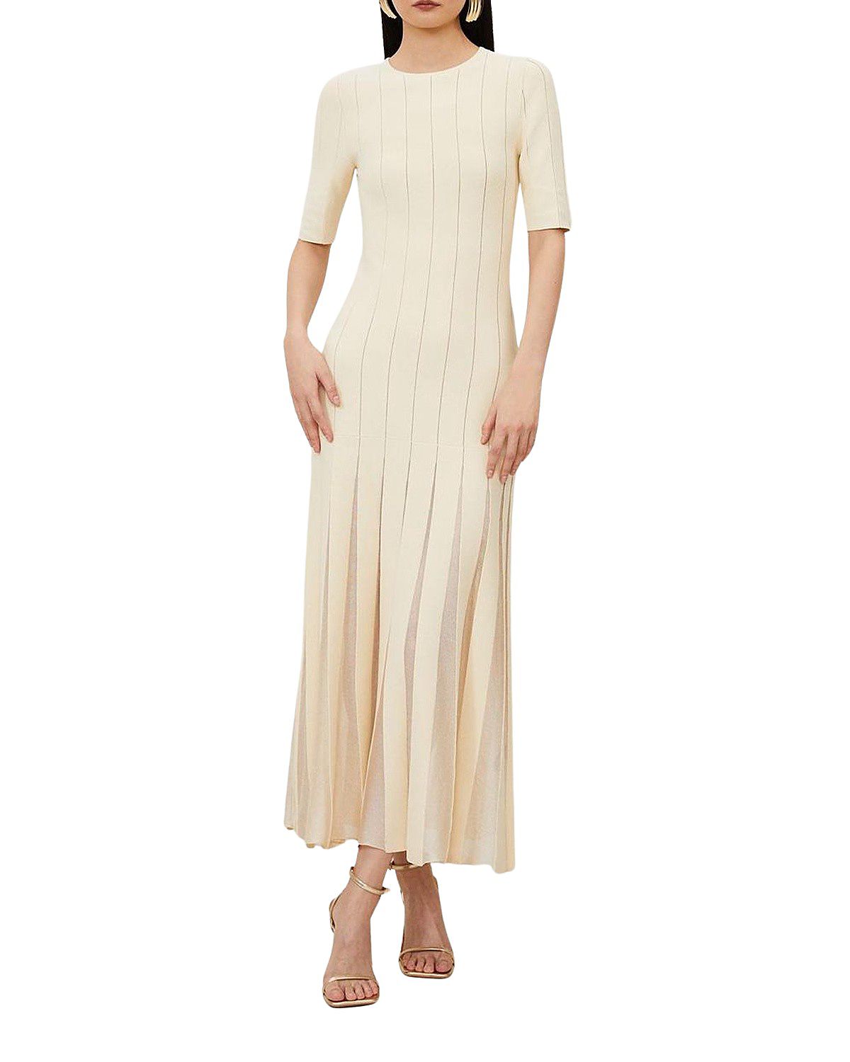 Karen Millen Petite Knit Full Skirt Midi Dress