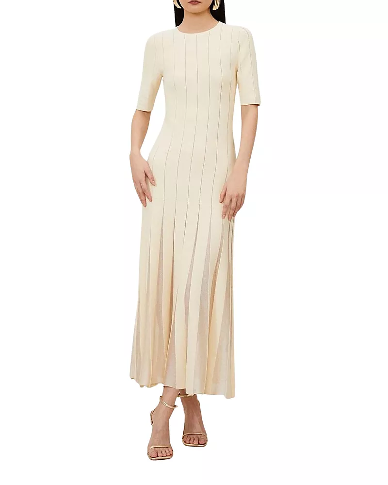 Karen Millen Petite Knit Full Skirt Midi Dress