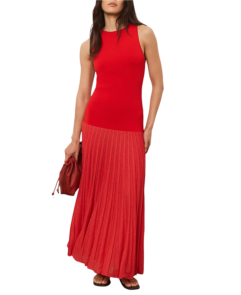 Mint Velvet Women's Knit Pleated Maxi Dress