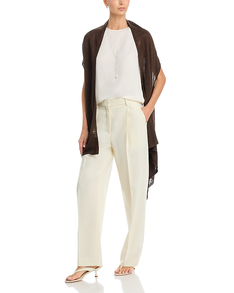 Majestic Filatures Linen Sleeveless Cardigan