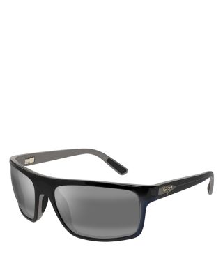  Byron Bay Polarized Mirrored Wrap Sunglasses, 62mm