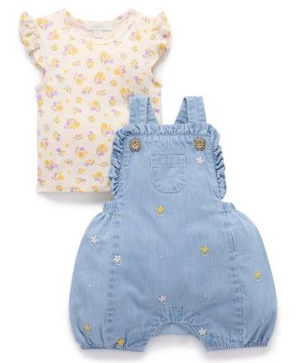 Girls' Broderie Overall Set - Baby