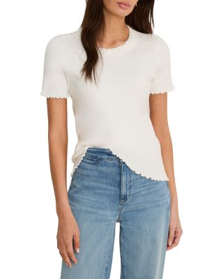 Ruffle Trim Sweater Tee
