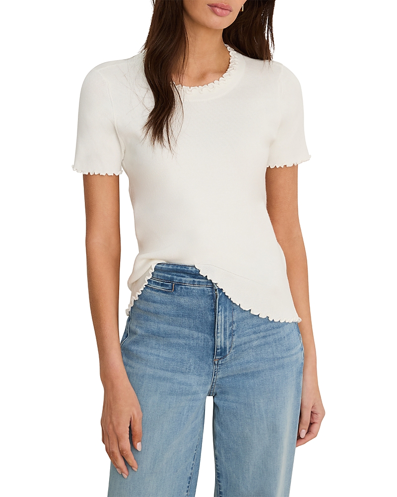 Nic+Zoe Ruffle Trim Sweater Tee