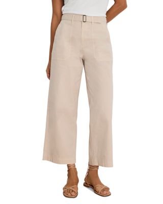Highland Soft Stretch Wide Leg Belted Ankle Pants