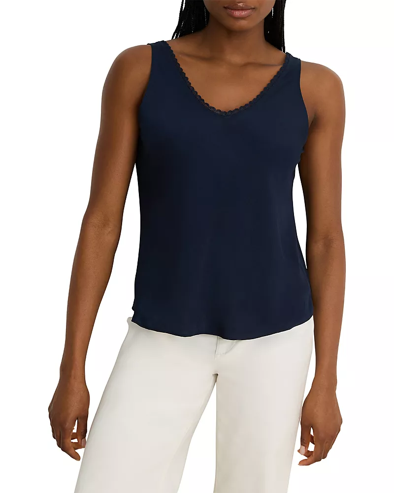 Nic+Zoe Day Gloss Lace Trim Tank