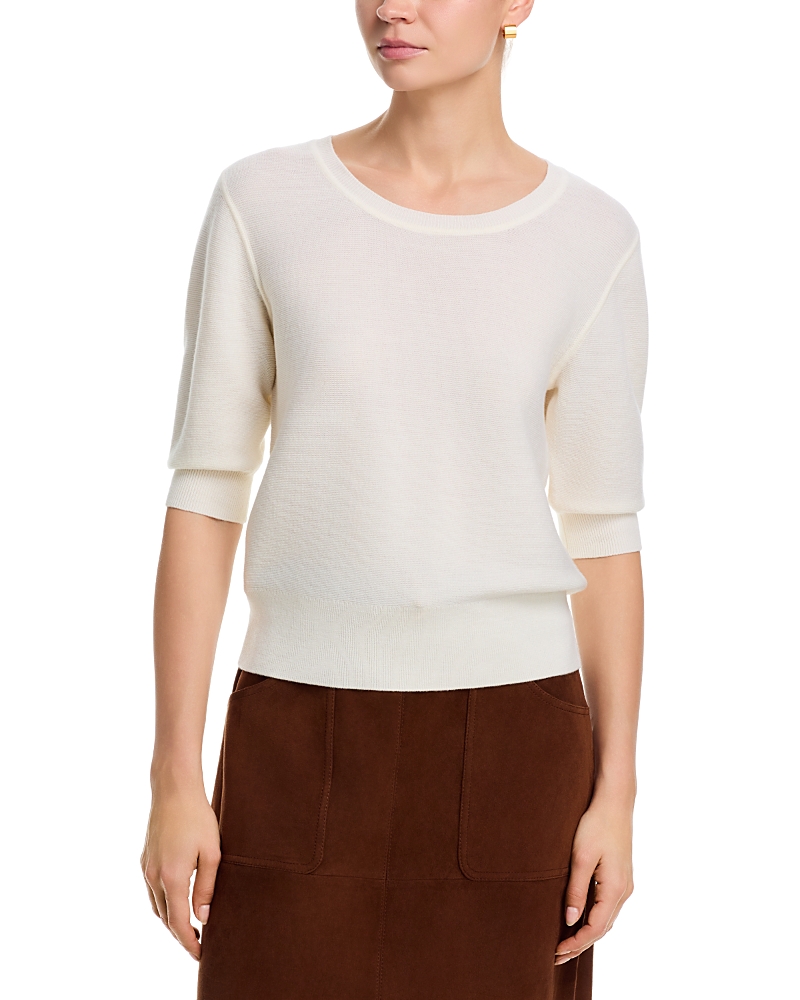 Majestic Filatures Wool Elbow Sleeve Sweater