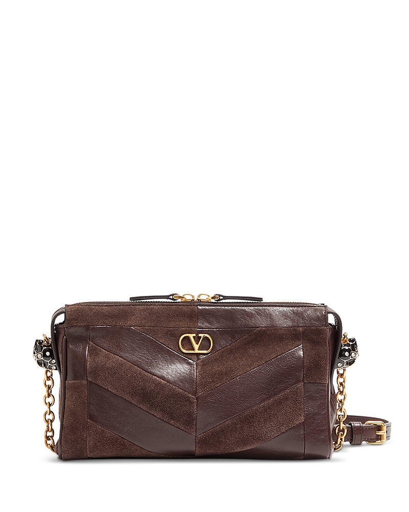 Valentino Garavani Small Quilted Suede & Leather Shoulder Bag