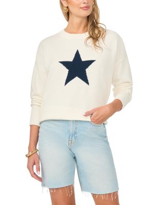 Star Motif Crewneck Sweater
