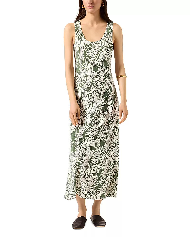 Argent Silk Tank Dress