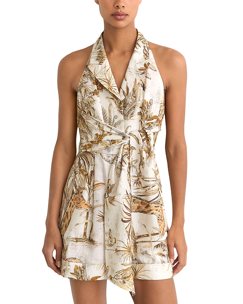 Reiss Estelle Palm Print Romper