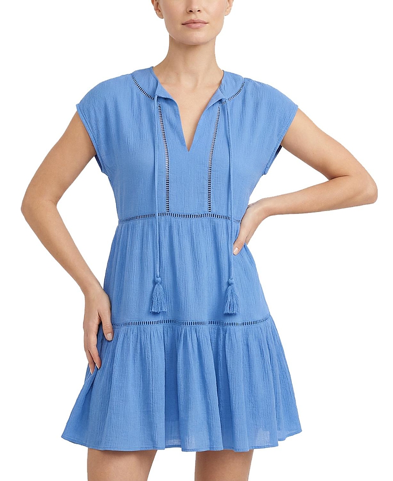 Change Of Scenery Gari Cotton Cover-Up Cap Sleeve Dress