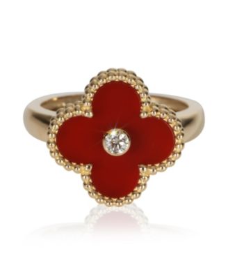  Vintage Alhambra 18k Yellow Gold Ring