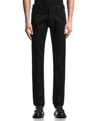 Essential J06 Slim Fit Stretch Cotton & Modal Blend Denim Jeans in Black Denim