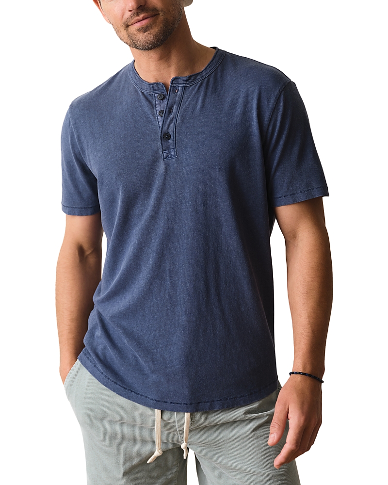 Marine Layer Vintage Indigo Hemp Henley T-Shirt