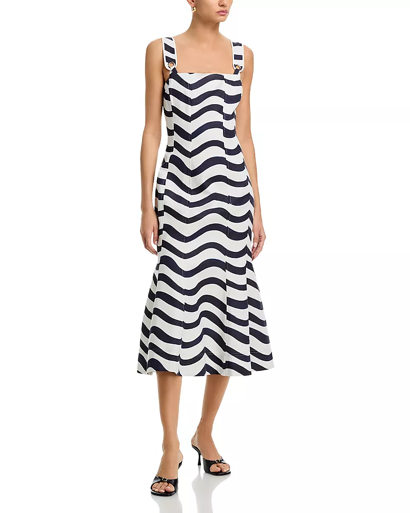 Milly Liorah Printed Midi Dress
