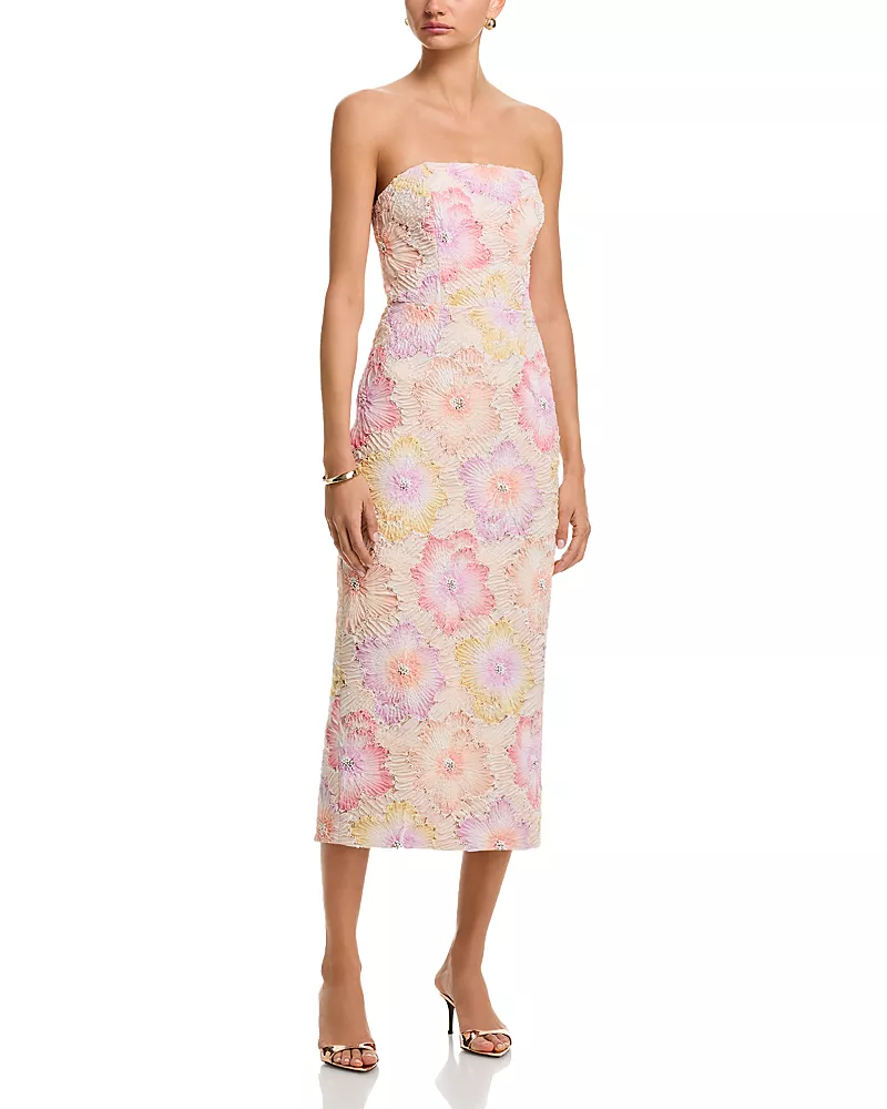 Milly Kait Floral Embroidered Dress