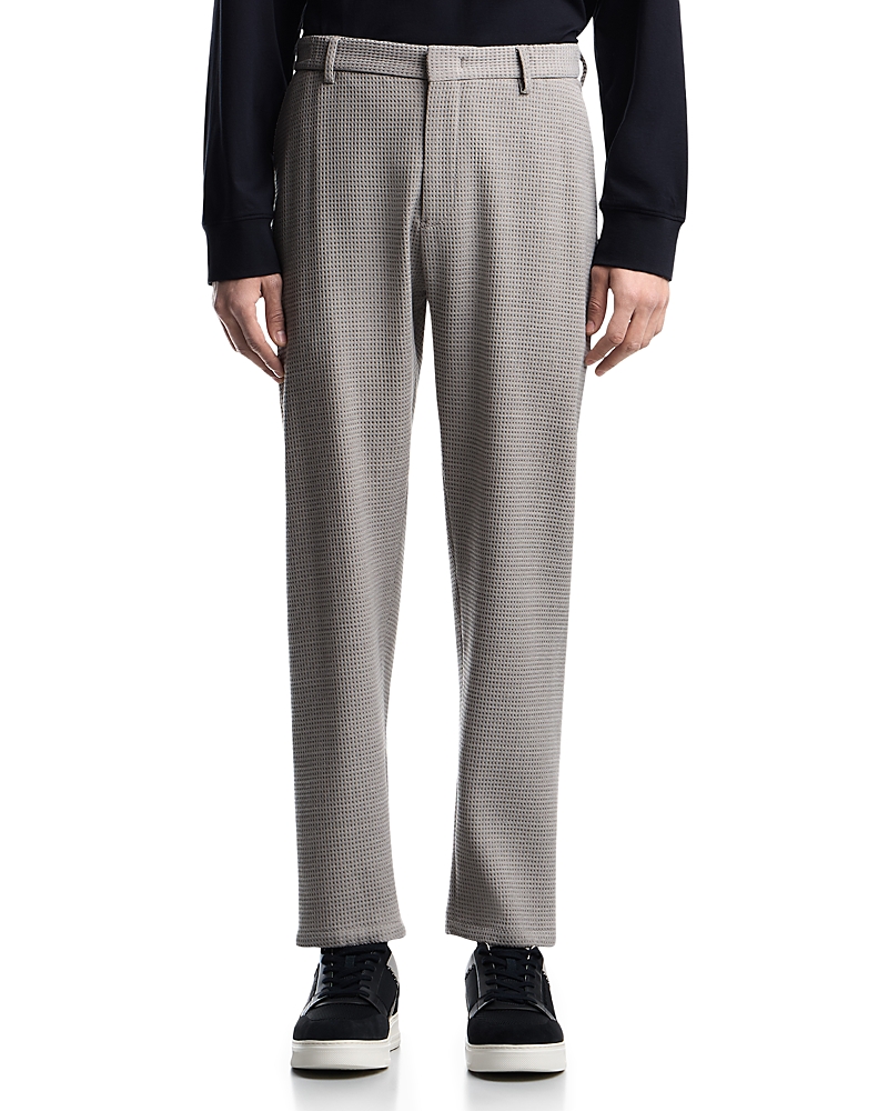 Emporio Armani Waffle Effect Virgin Wool Trousers