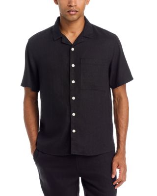 Solid Solid! Linen Short Sleeve Button Up Shirt - Exclusive