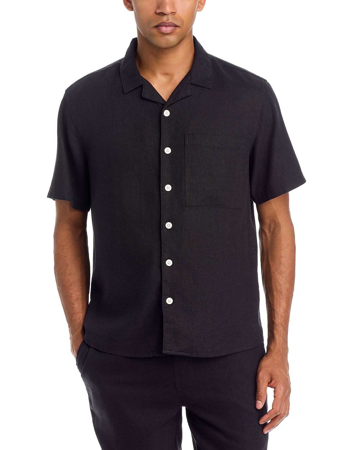 Solid! Linen Short Sleeve Button Up Shirt - Exclusive