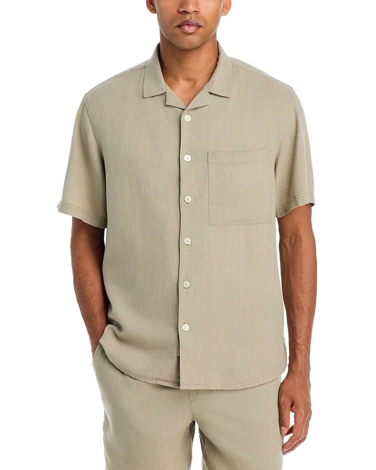 Solid! Linen Short Sleeve Button Up Shirt - Exclusive