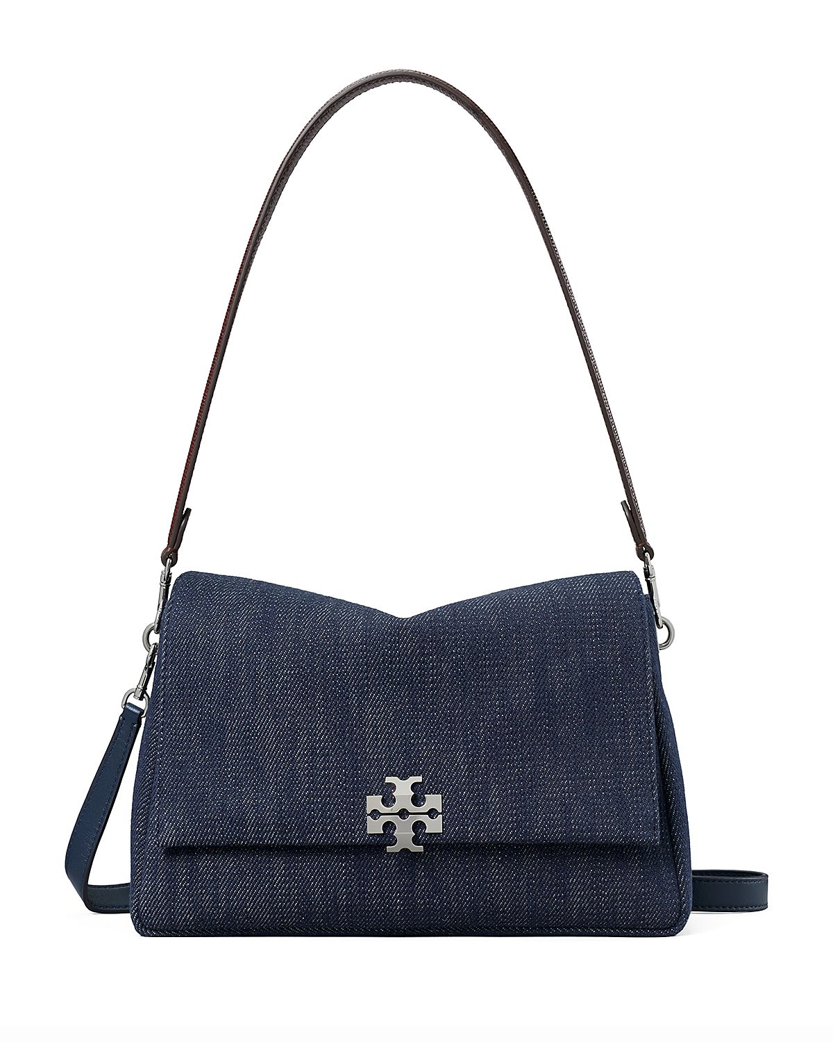 Tory Burch Charlie Denim Shoulder Bag