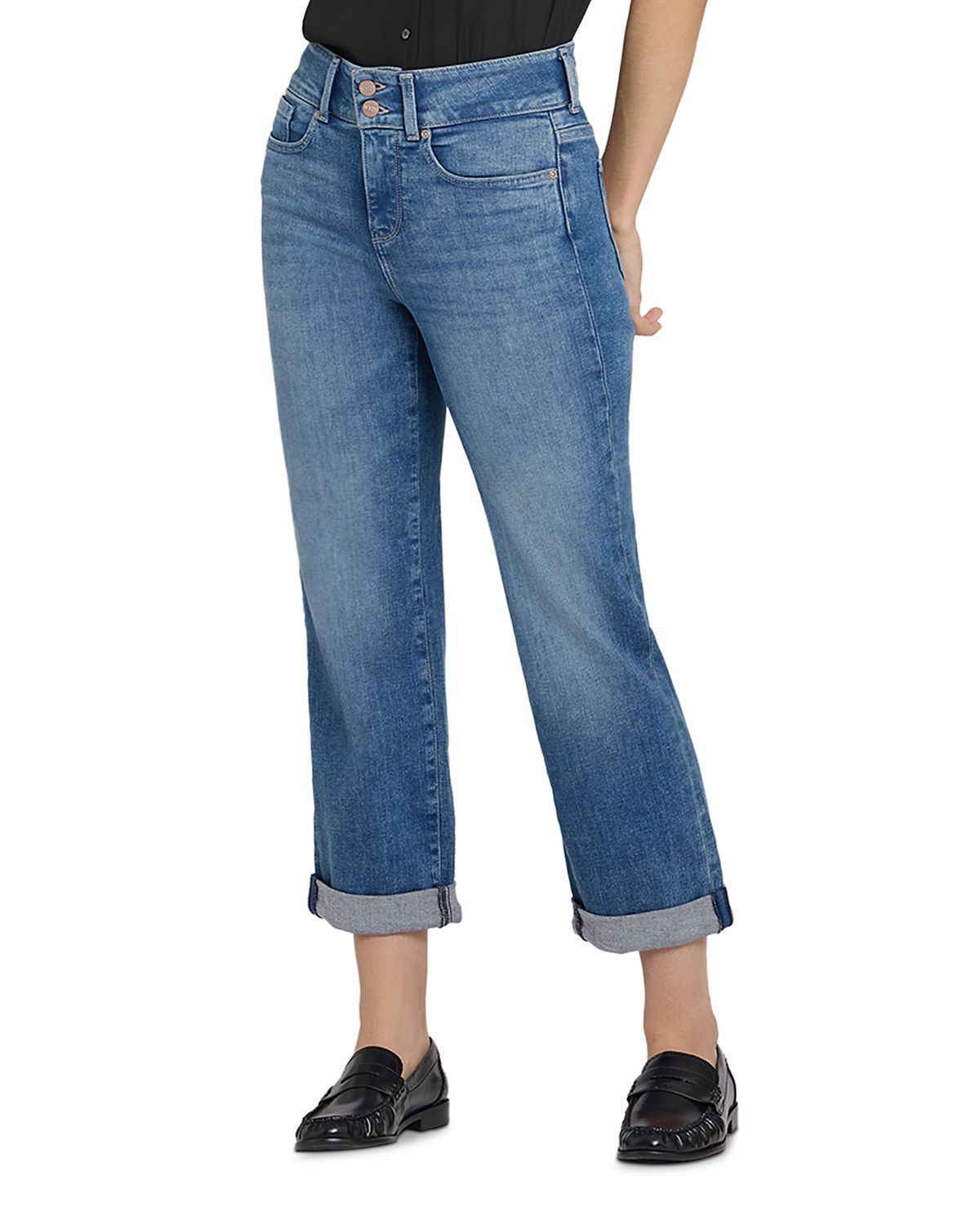 Nydj Bailey High Rise Cropped Straight Jeans