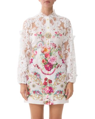 Lace Sleeve Mini Dress